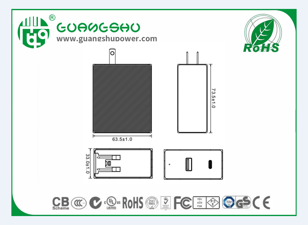 Tipo de pared enchufable--1A1C